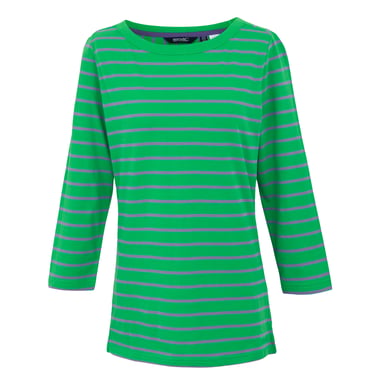 Regatta Dames/Dames Baylette II Gestreept T-shirt (Groen)