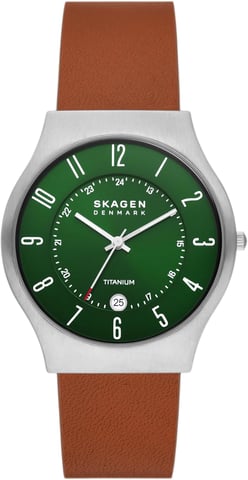 Skagen Sundby Titanium Heren Horloge Bruin SKW6908