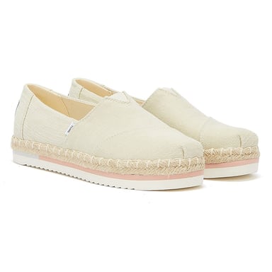 TOMS Alpargata Platform Touw Dames Naturel Espadrilles