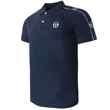 Sergio Tacchini Heren Foley Poloshirt Taped Navy Top 38731 200