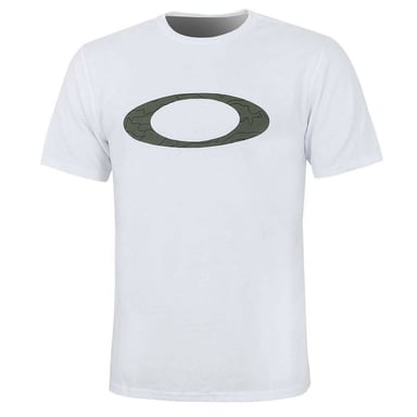 Oakley Korte Mouw Crew Neck Wit Heren Ellipse Line Camo T-Shirt 457359 100