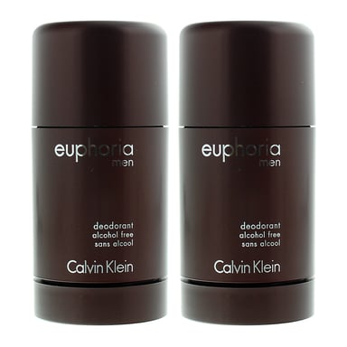 Calvin Klein Euphoria Men Deodorant Stick 75g Alcohol Free x 2