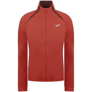 Brooks Fushion Womens Dark Red Hybrid Running Jacket