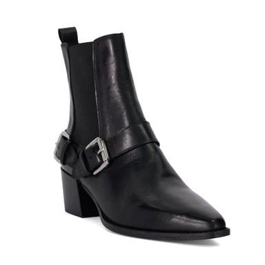 Dune Dames Panino - Suède Buckled Chelsea Enkelboots