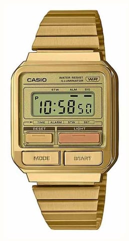 Casio Casio Collection Vintage Dames Horloge Goudkleurig A120WEG-9AEF