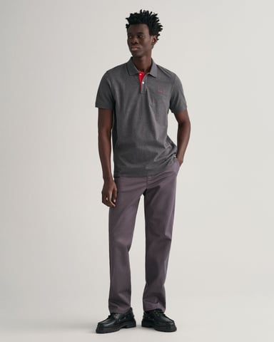 GANT regular fit rugger met korte mouwen in contrast piqué