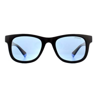 Polaroid Kids Square Kidss Zwart blauw gepolariseerde zonnebril