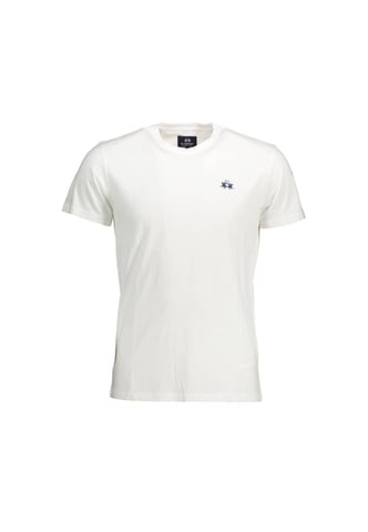Katoenen T-shirt Met Geborduurd Logo
