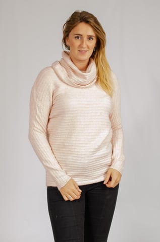 Ribbed Roll Neck Jumper