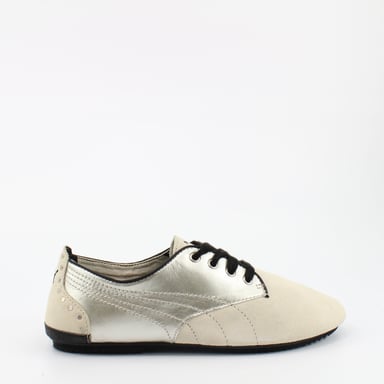 Puma Geselle Stud Lace Up Damestrainers Suède Zilver Berk 352629 02
