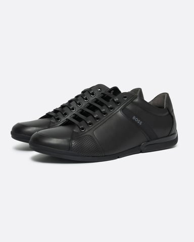 BOSS Orange Saturn Heren Lage Profiel Leren Sneakers Met Geur-Controle Voering NOS