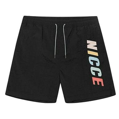 Nicce Logo Graphic Stretch Taille Zwart Heren Myriad Zwemshort 211 1 06 17 0242
