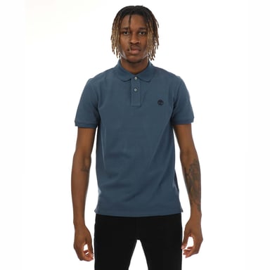 Heren Timberland Millers River Pique Poloshirt in Denim