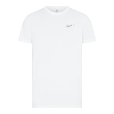 Nike Crew Hals T-shirt Met Geborduurde Swoosh Wit