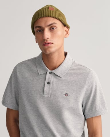 GANT Mens Regular Fit Short Sleeve Shield Logo Pique Polo
