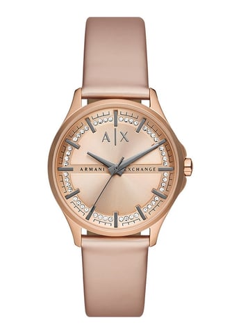 Armani Exchange Dames Hampton Vrouwen Roze Gouden Horloge AX5272