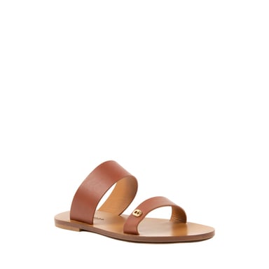 Dee Ocleppo Womens Flat Sandal Tan OC3501 Kalfsleer