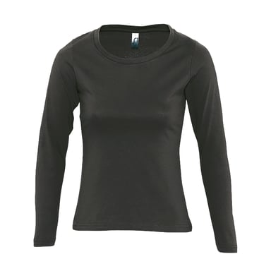 SOLS Dames/dames Majestic T-Shirt met lange mouwen (Donkergrijs)