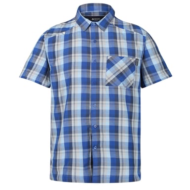 Regatta Heren Kalambo V Korte Mouwen Geruit Shirt (Nautisch Blauw)