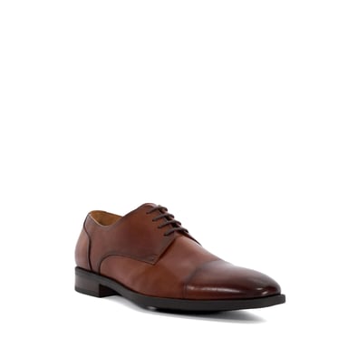 Dune Suffix Leren Heren Veterschoenen In Donkerbruin