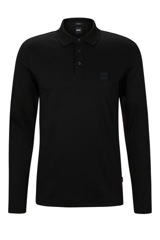 Boss Pado 08 Long Sleeved Polo Shirt Black