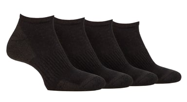 Heren Gevoerde Trainingssokken | Jeep | 4-Pack Ademend Gevoerde Korte Sokken - Zwart