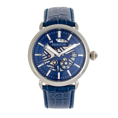 Heritor Automatische Mattias Leren Band Horloge met Datum