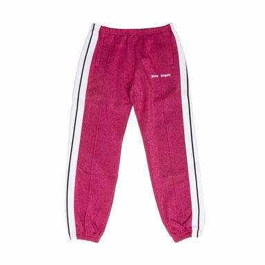 Meisjes Palm Angels Juniors Logo Lurex Track Pants in Roze wit