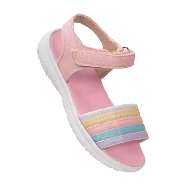 Mountain Warehouse Regenboog Meisjes Leren Sandalen (Roze)