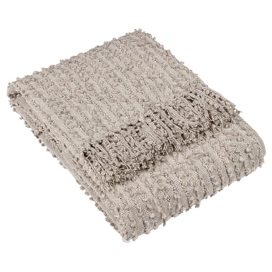 Höem Arvo Boucle Yarn Woven Fringed Throw