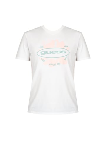 Guess T-Shirt LA Logo Mannen Wit