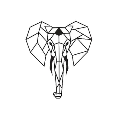 HOMEMANIA Olifant Wand Decoratie, in Zwart