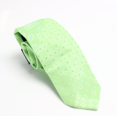 Tommy Hilfiger Men's Neck Tie Green Patchwork Paisley