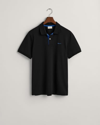 GANT Korte Mouw Contrast Piqué Rugger Regular Fit