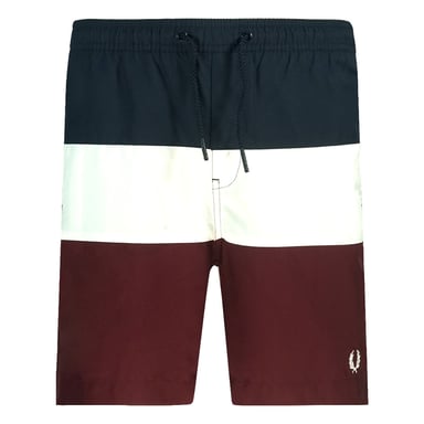 Fred Perry Color Block S8510 122 bordeauxrode zwemshort