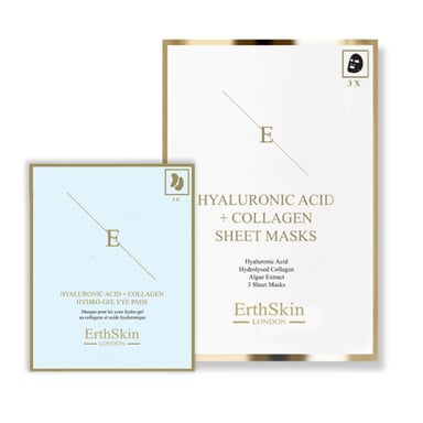 Hyaluronzuur & Collageen Masker - 3 vellen + Hyaluronzuur + Collageen Hydrogel Oogkompressen 5 X 2