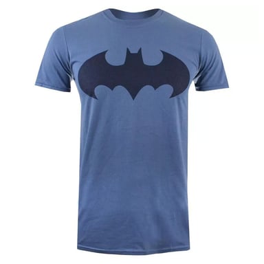 DC Comics Mono Batman Logo Heren Blauw T-Shirt