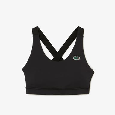 Dames Lacoste Sport Kruisband Sportbeha in Zwart