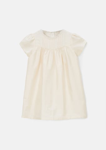 Sofia Ivory Tafetta Lace Trim Dress