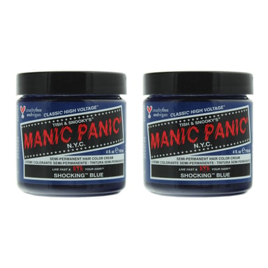 Manic Panic Classic High Voltage Shocking Blue Semi-Permanent Hair Dye 118ml X 2