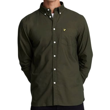 Lyle & Scott donkergroen gevlekt overhemd met lange mouwen