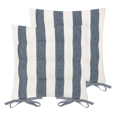Yard Hayle Gestreepte Katoenen 2-Pack Stoelkussens