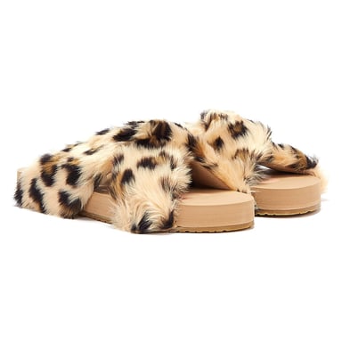 TOMS Susie EVA Cheetah Dames Bruine Slippers