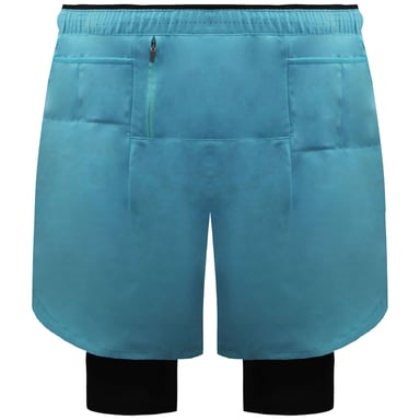 New Balance Q Speed 5inch Heren Blauw 2in1 Shorts