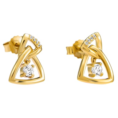 Orphelia 'Santorini' Dames 925 Sterling Zilveren Oorknoppen - Goud ZO-7570/G