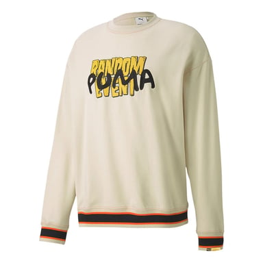 Puma x Randomevent Lange Mouw Crew Hals Crème Heren Truien 596663 50