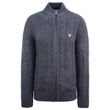 Lyle & Scott Kabelgebreide Heren Navy Trui