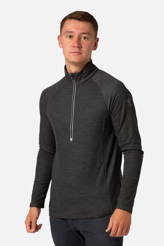 Bodyfit Pro Zip Neck Baselayer Black