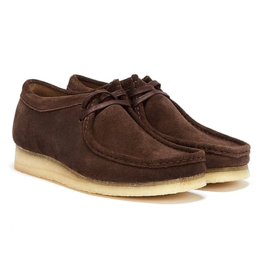 Clarks Wallabee Suede herenschoenen donkerbruin