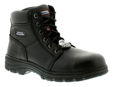 Skechers workshire heren leren veiligheidslaarzen zwart